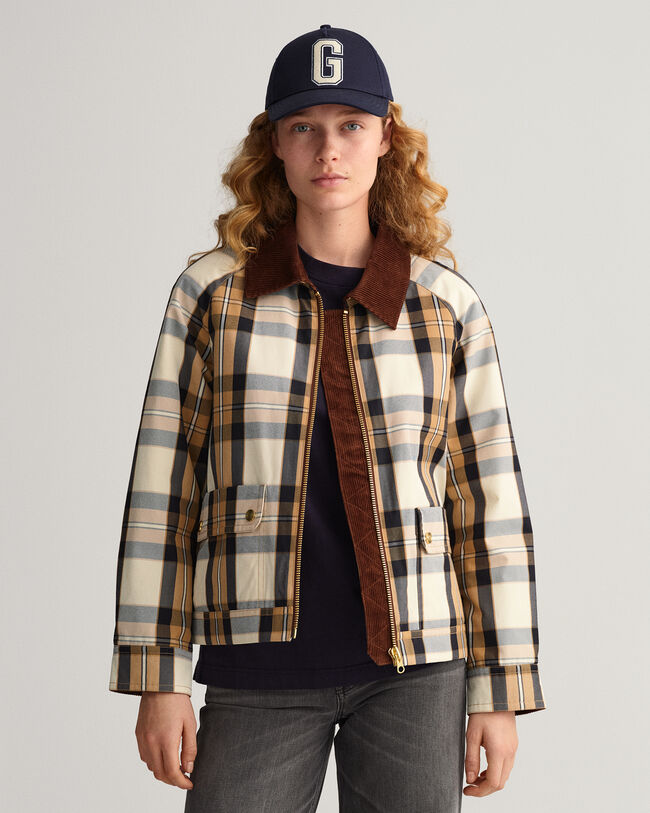 Chaqueta corta a cuadros