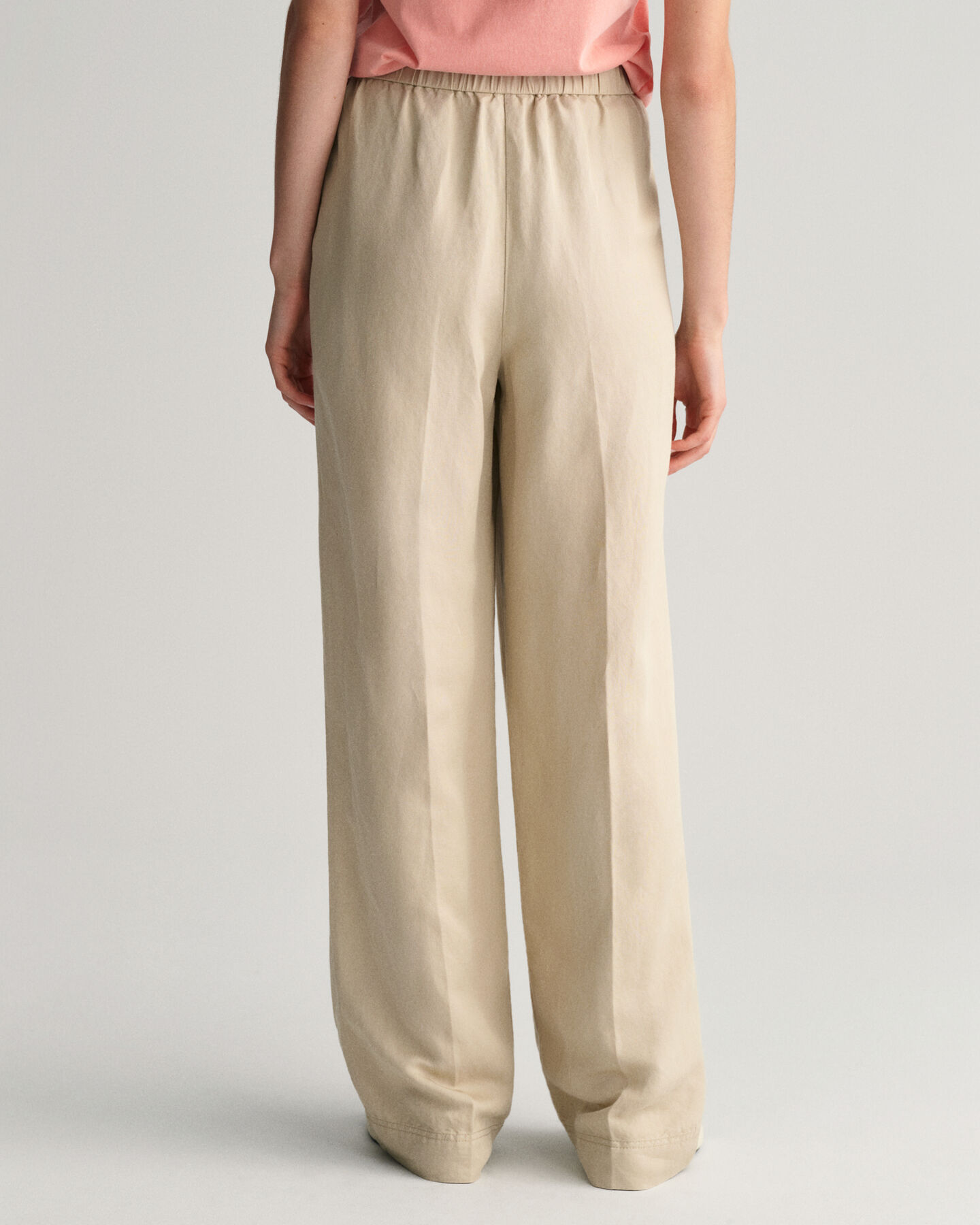 Pantalones Relaxed Fit en mezcla de lino Pull-On