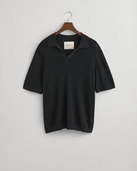 Jersey tipo polo de punto calado