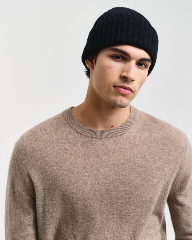 Jersey de cuello redondo en cachemir