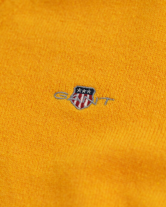 Jersey de cuello de pico en lana de oveja muy fina