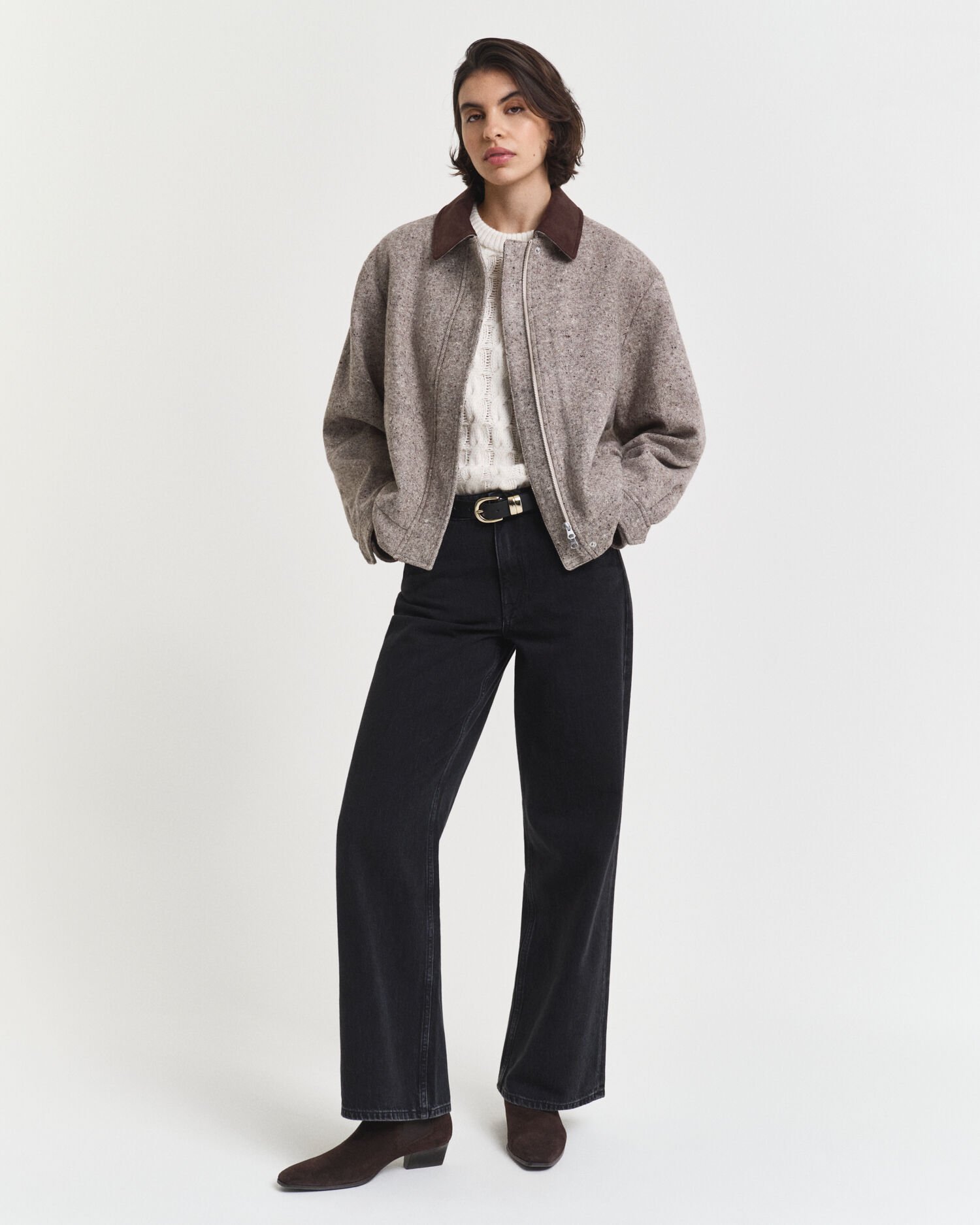 Jersey con diseño de ochos y manga corta abullonada