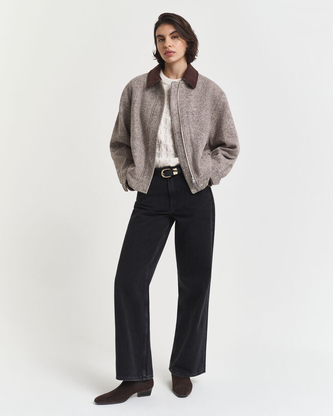 Jersey con diseño de ochos y manga corta abullonada