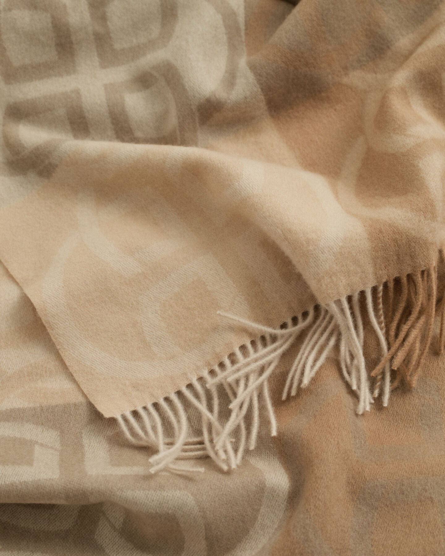 Bufanda de lana con diseño Monogram