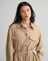 Abrigo tipo sobrecamisa largo