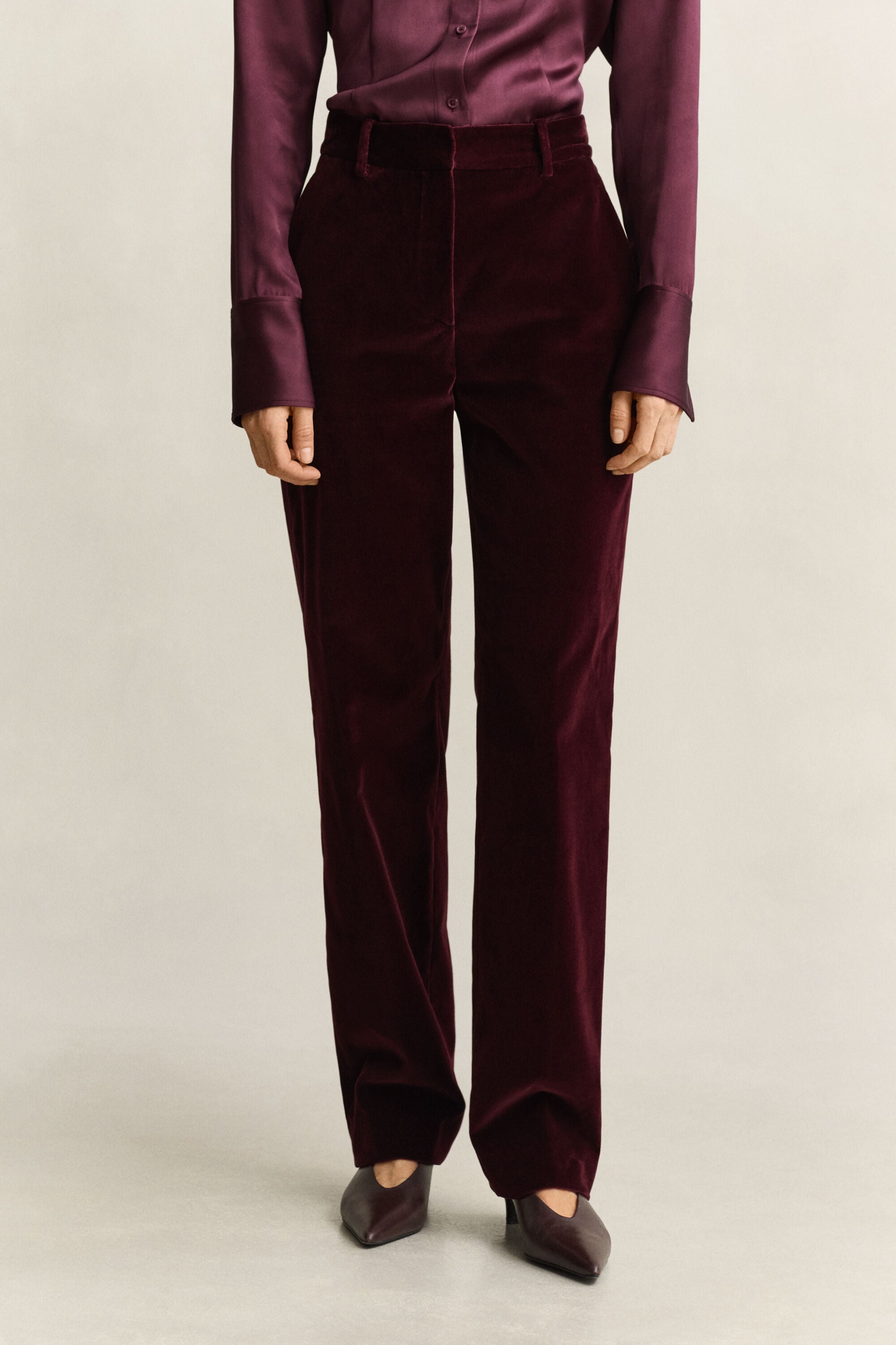 Pantalones de vestir de terciopelo