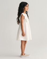 Vestido con bordado ingl&eacute;s y volantes Girls