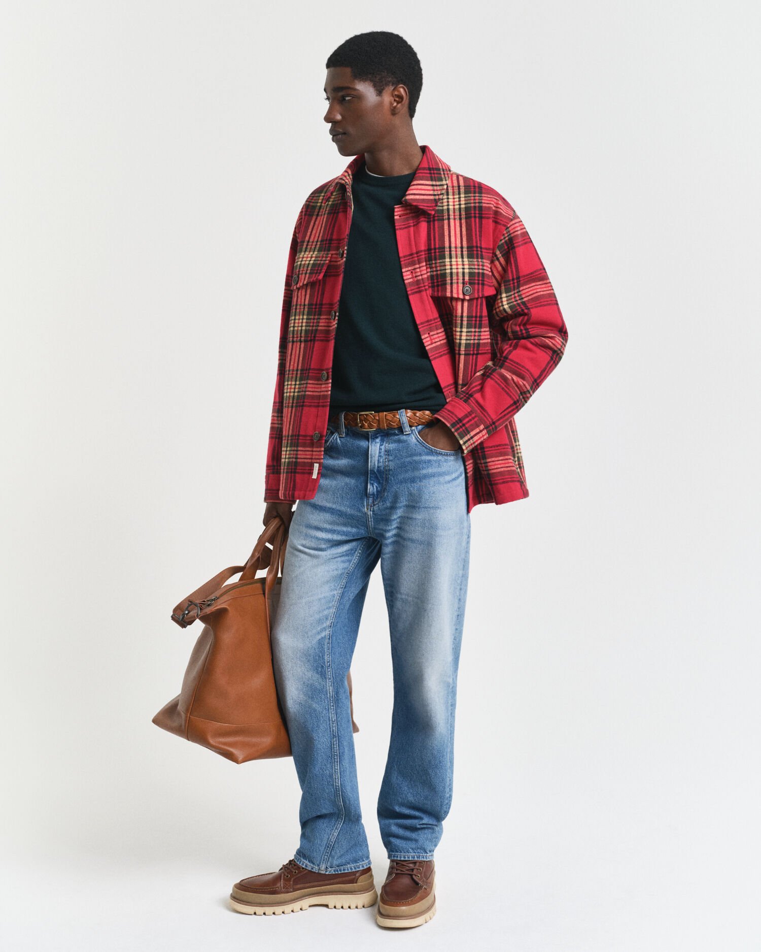 Jersey de cuello redondo en lana de oveja muy fina