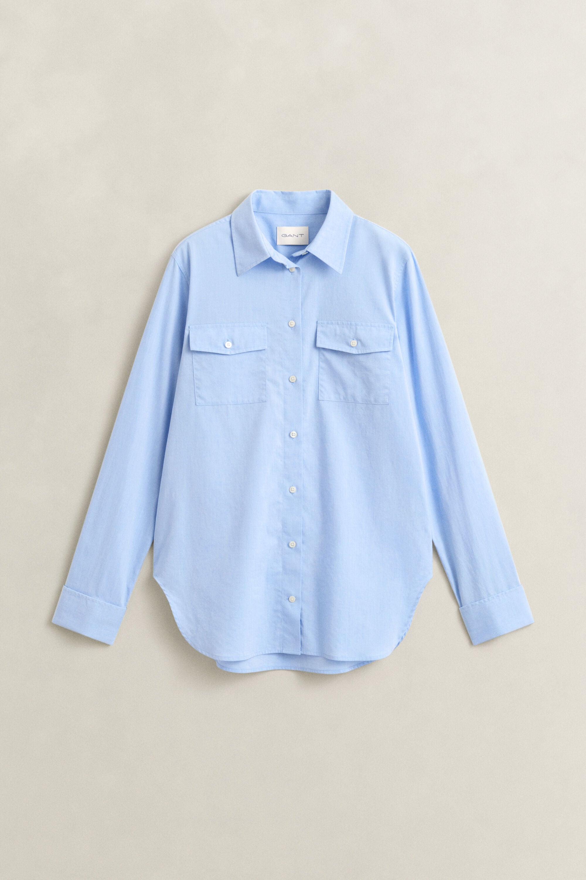 Camisa de algodón con puños franceses