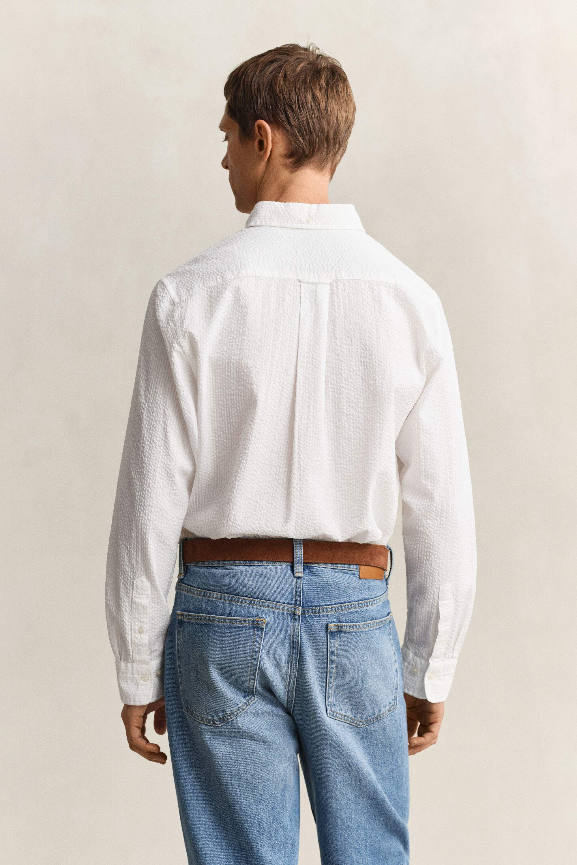 Camisa Regular Fit Seersucker