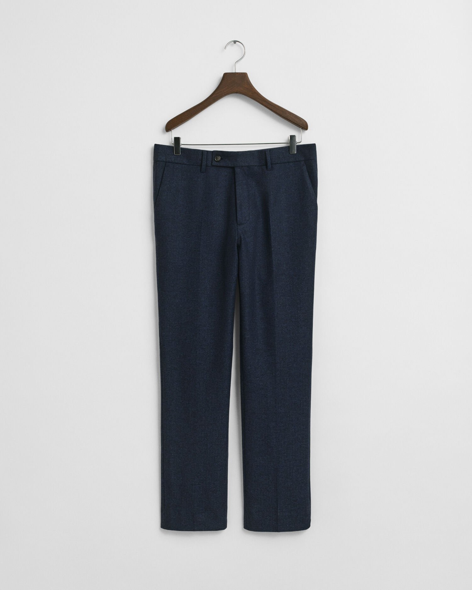 Pantalones de traje Slim Fit de franela con diseño de espiga