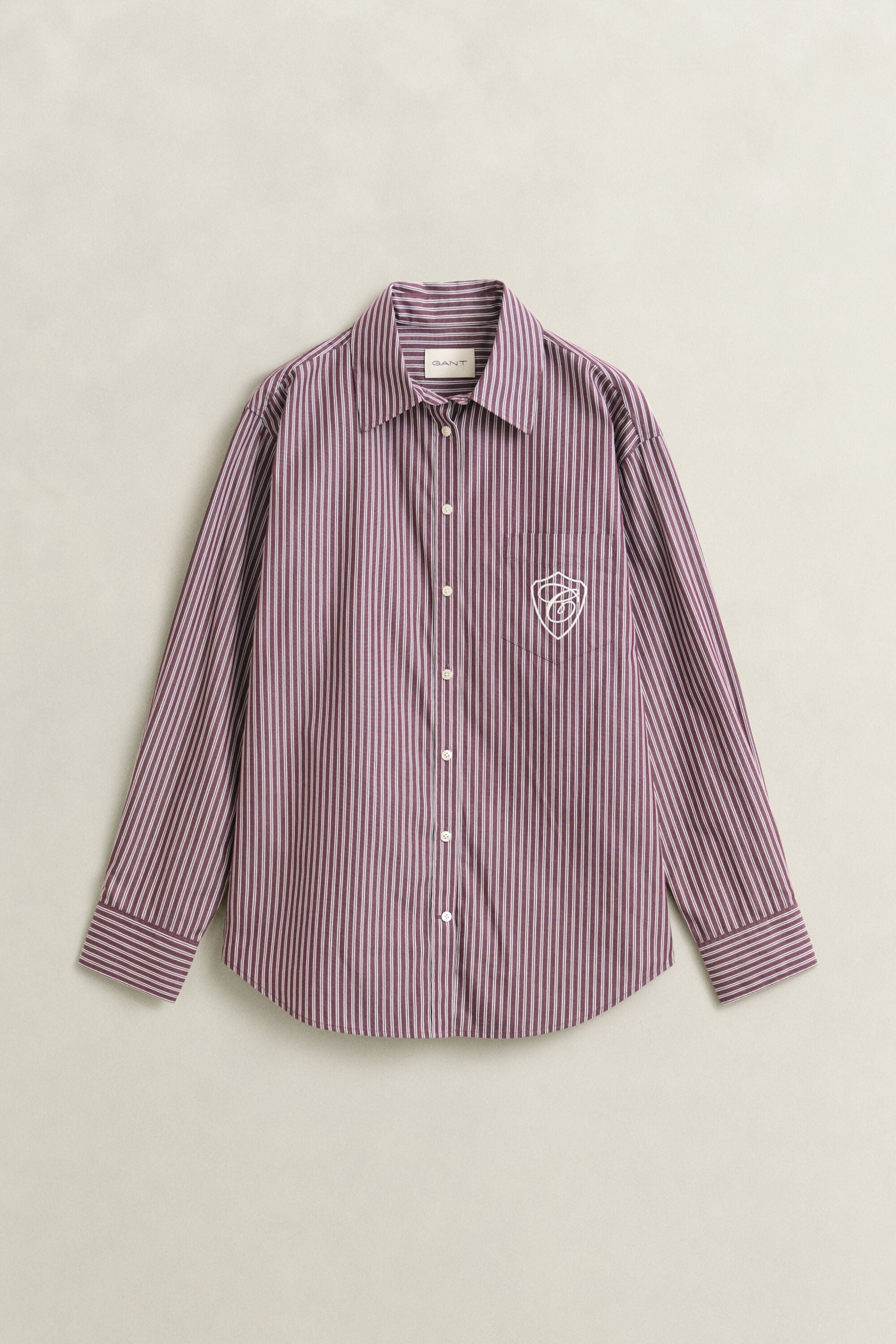 Camisa Relaxed Fit clásica de popelina a rayas