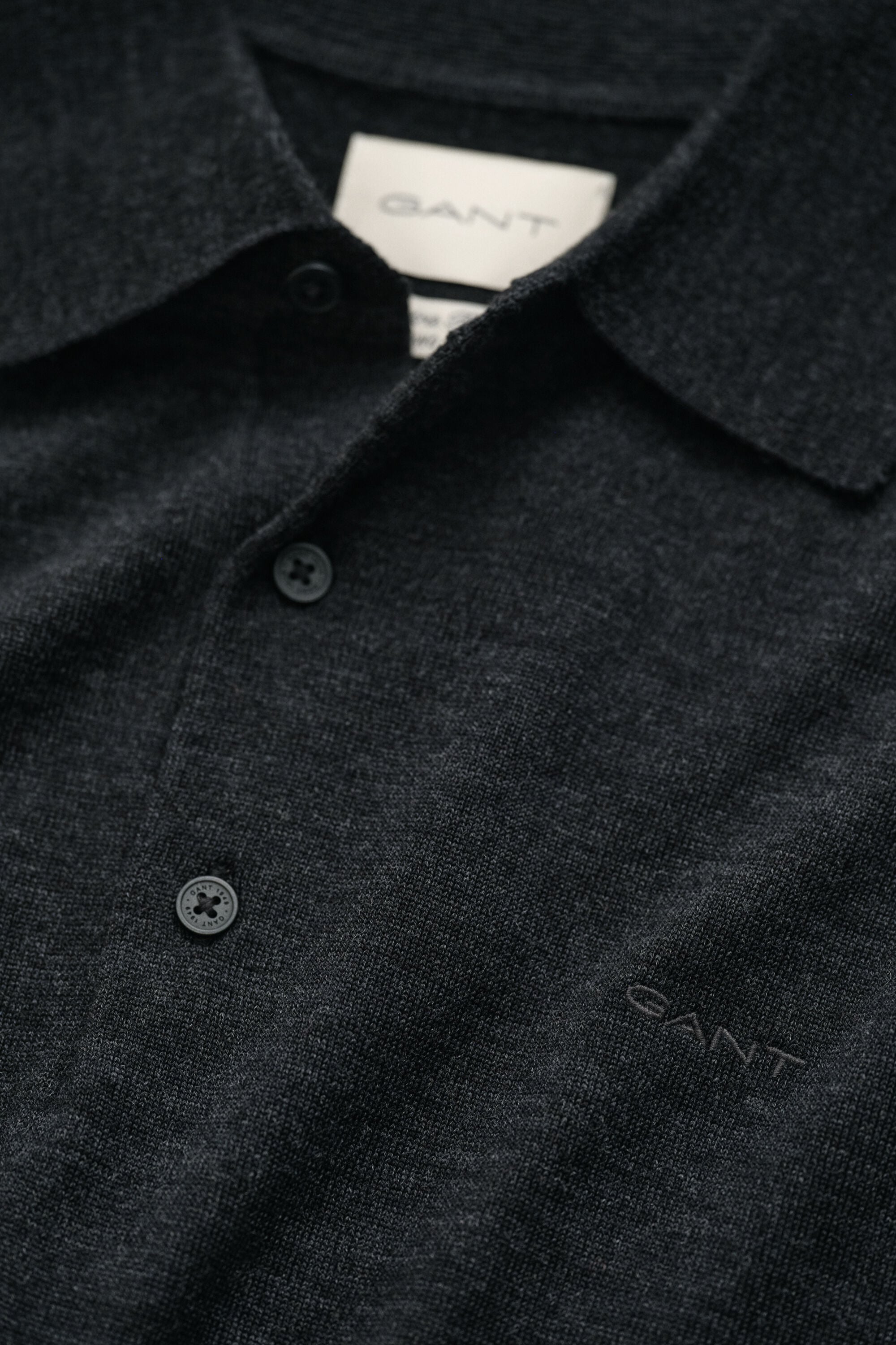 Jersey tipo polo de lana merino extrafina