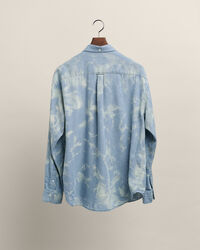 Camisa Relaxed Fit Wrangler x GANT de lana y algod&oacute;n decolorada