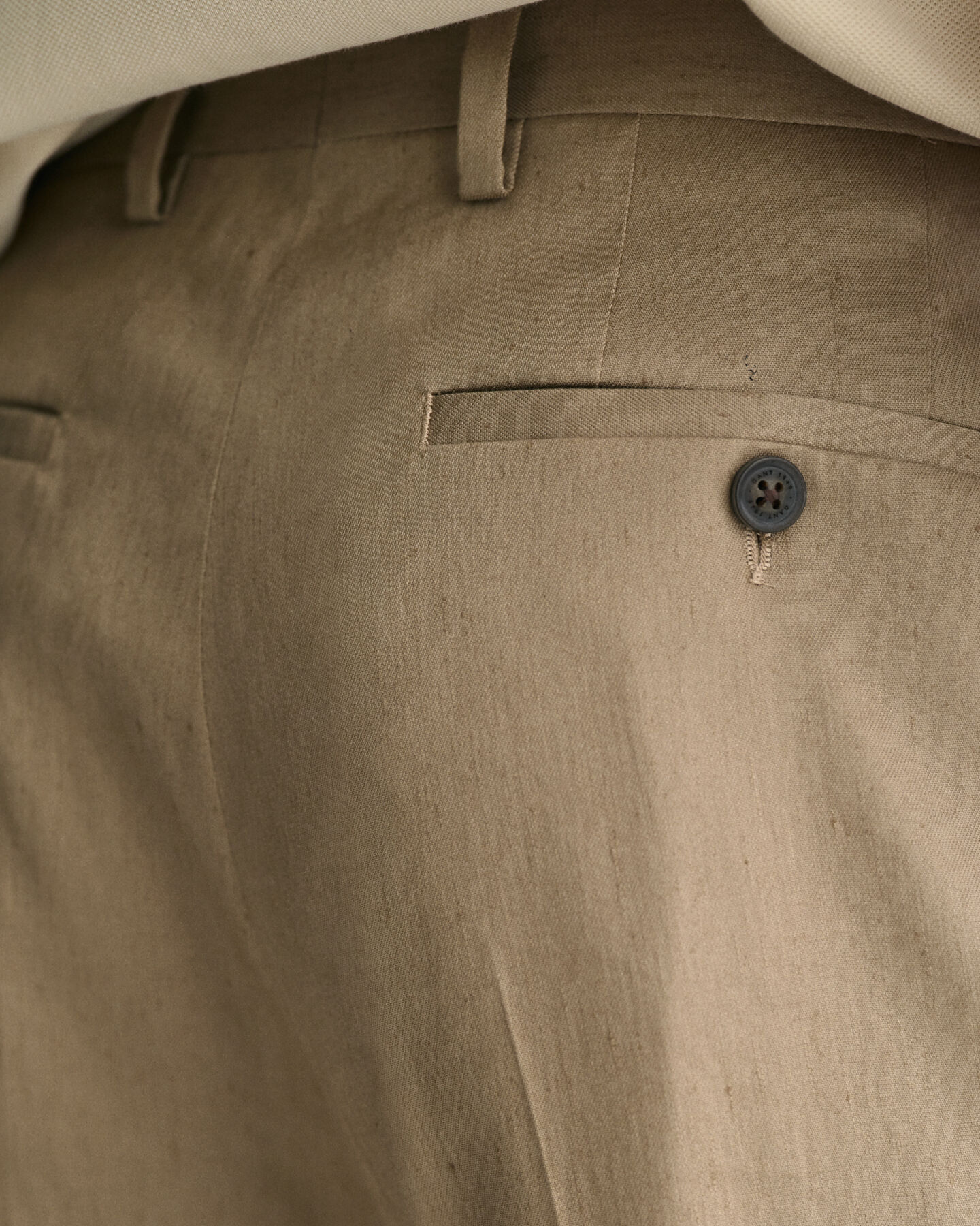 Pantalones de traje Slim Fit en algod&oacute;n y lino