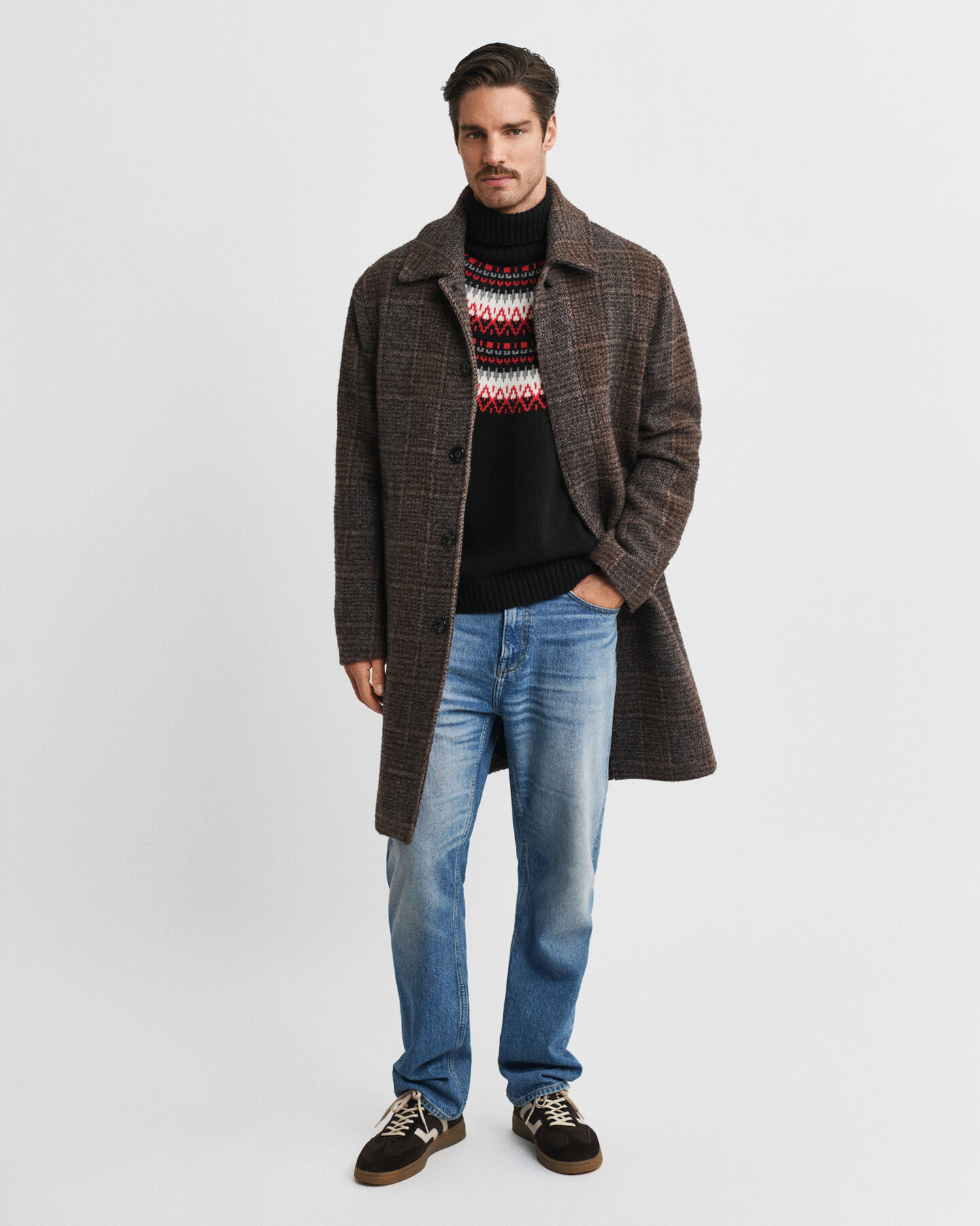 Jersey con cuello de cisne Fair Isle