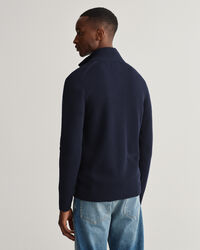 Jersey acanalado con cremallera completa Texture