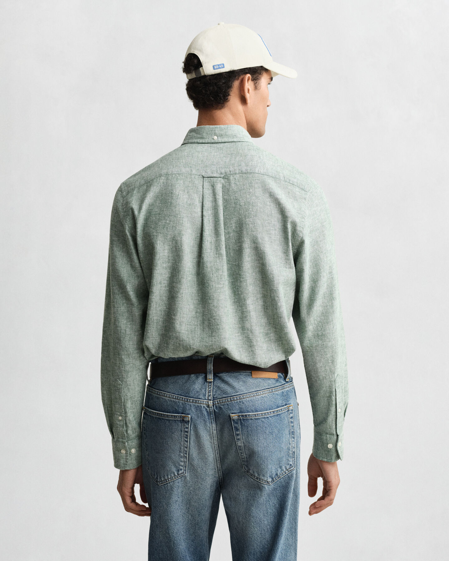 Camisa Regular Fit de algodón y lino