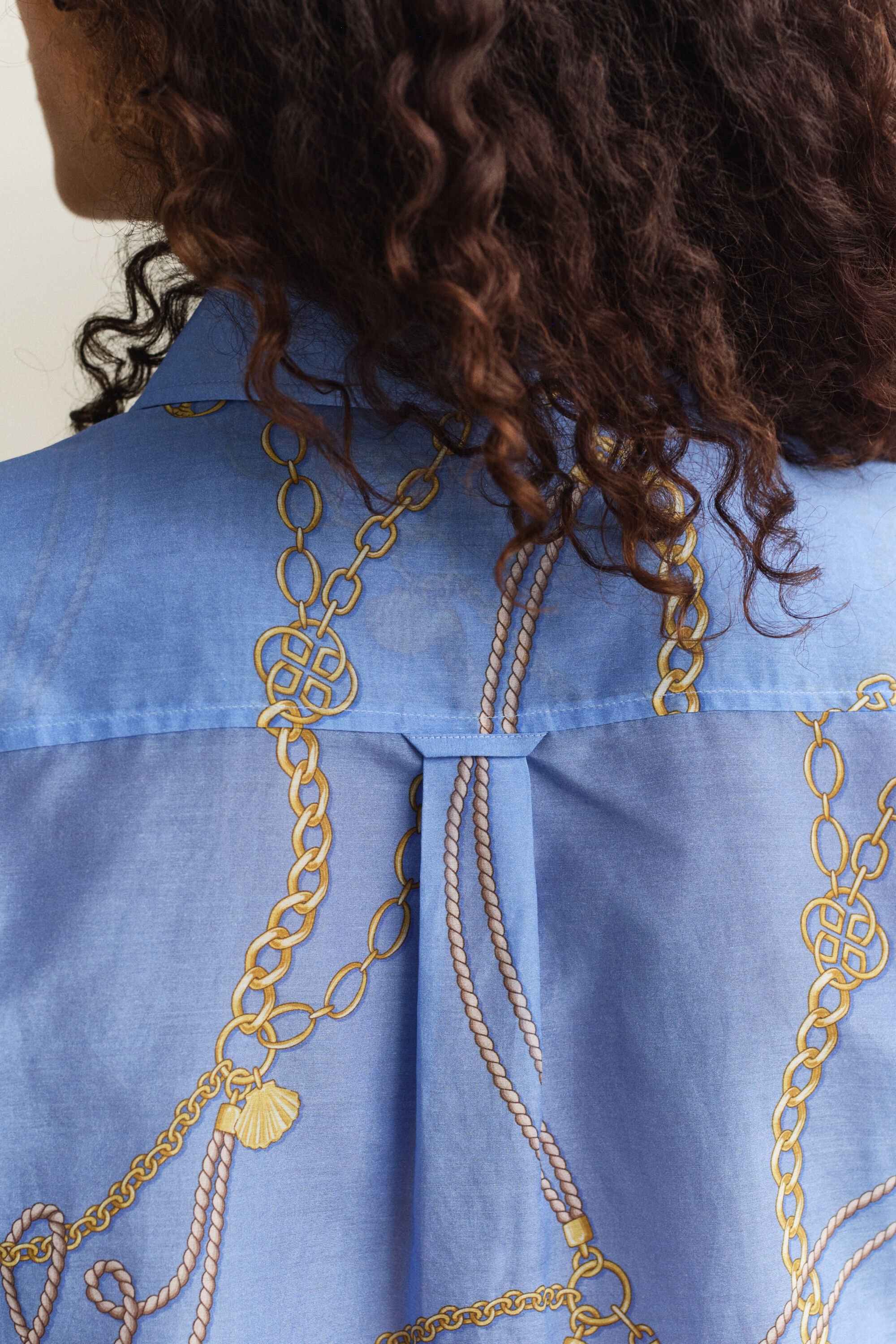 Camisa de algodón y seda