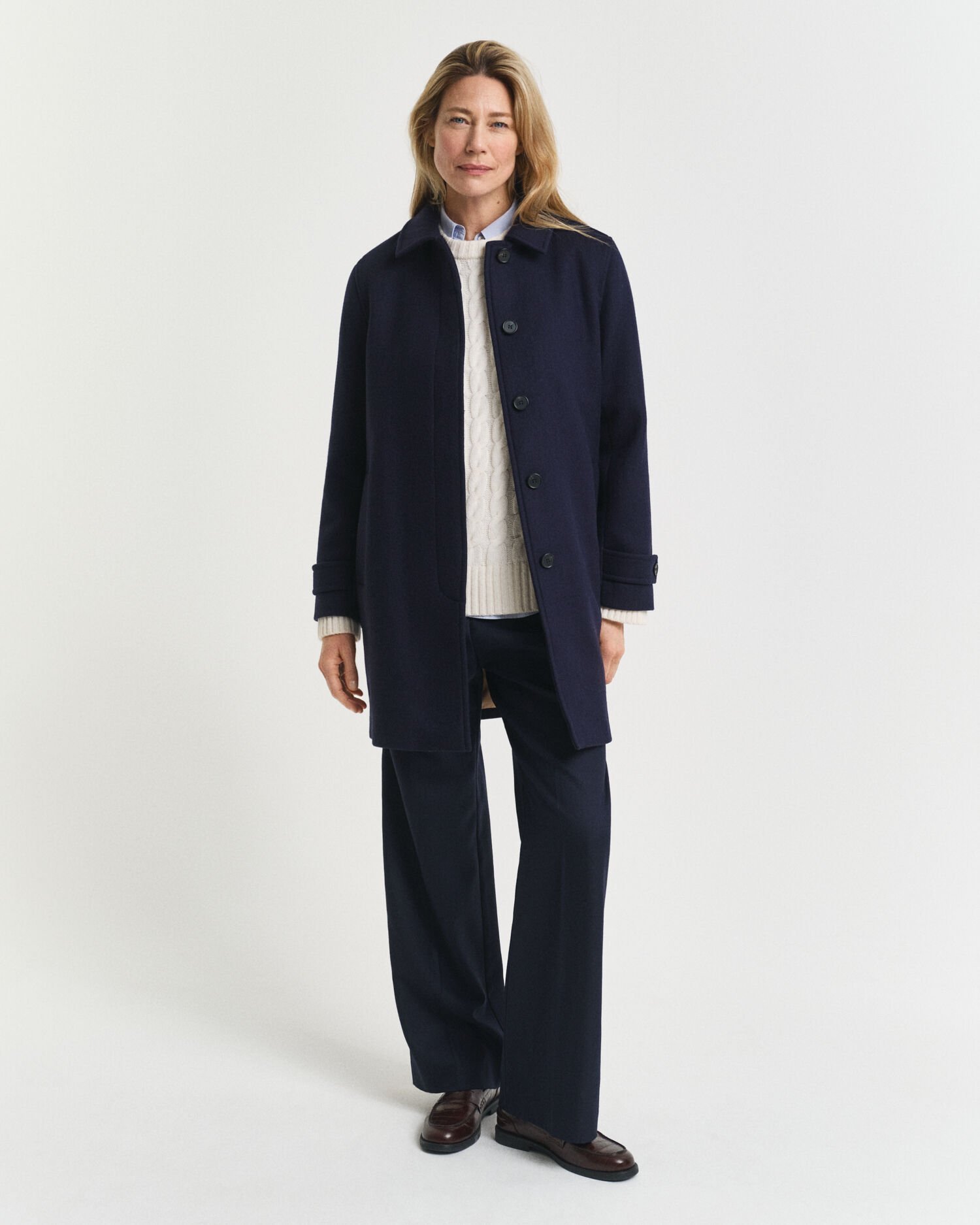 Gabán en mezcla de lana