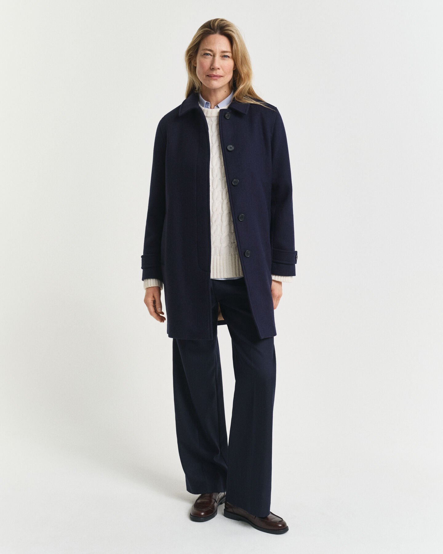 Gabán en mezcla de lana