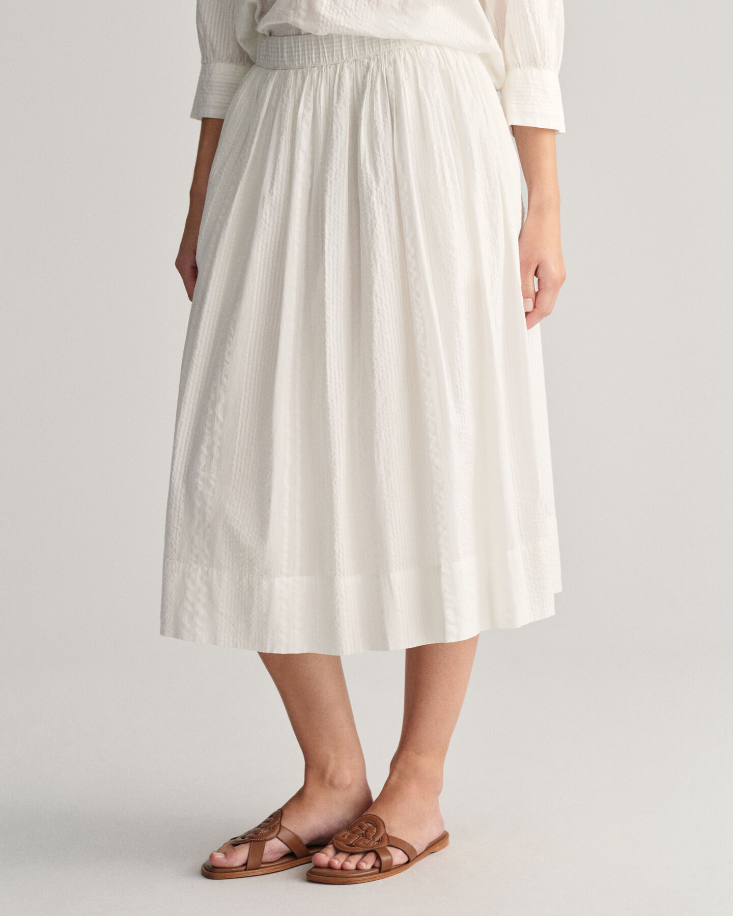 Falda Pull-On de rayas Seersucker