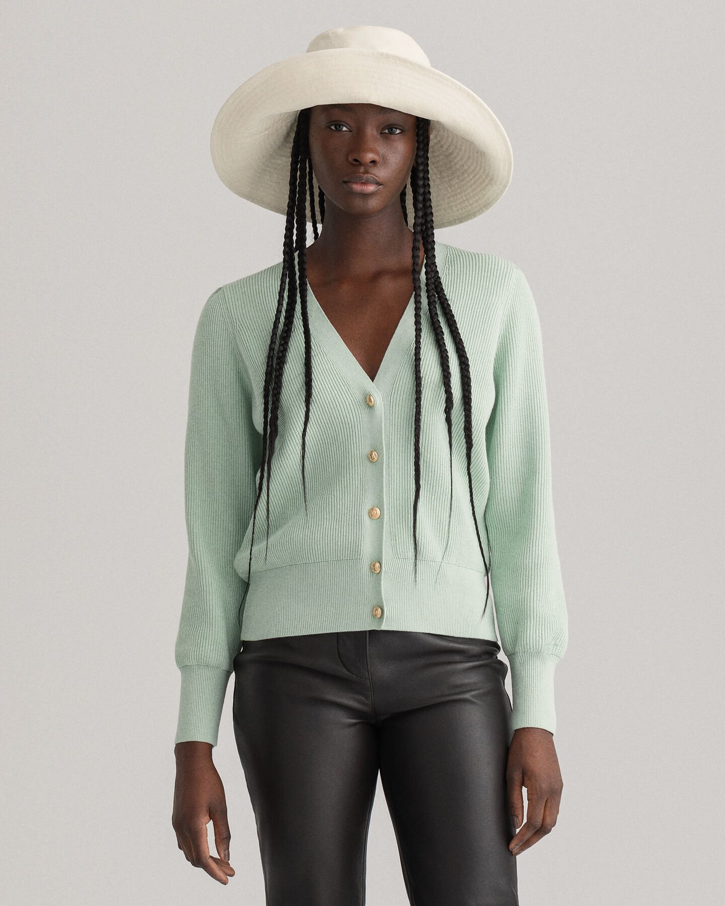 C&aacute;rdigan de algod&oacute;n acanalado