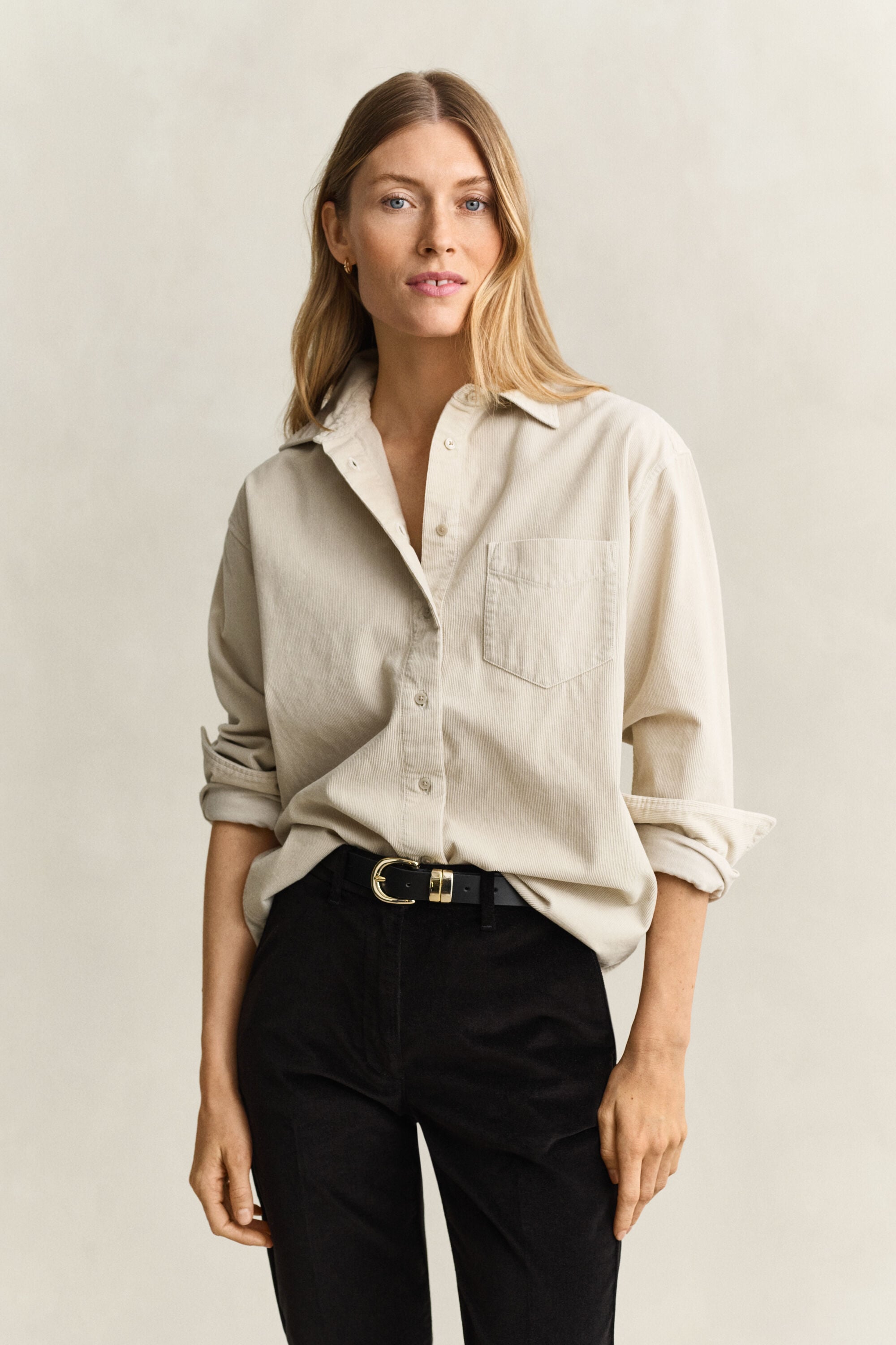 Camisa Relaxed Fit de pana