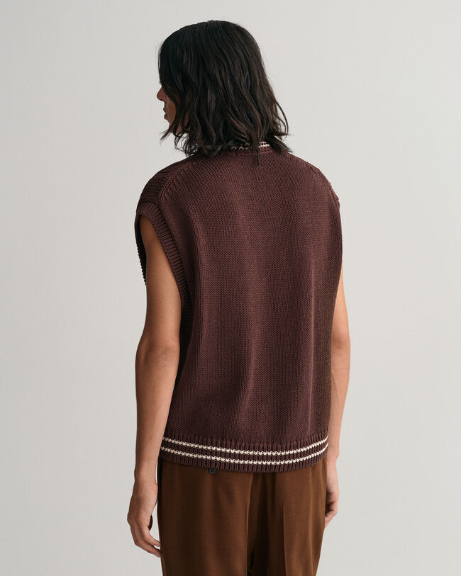 Chaleco de punto de ochos