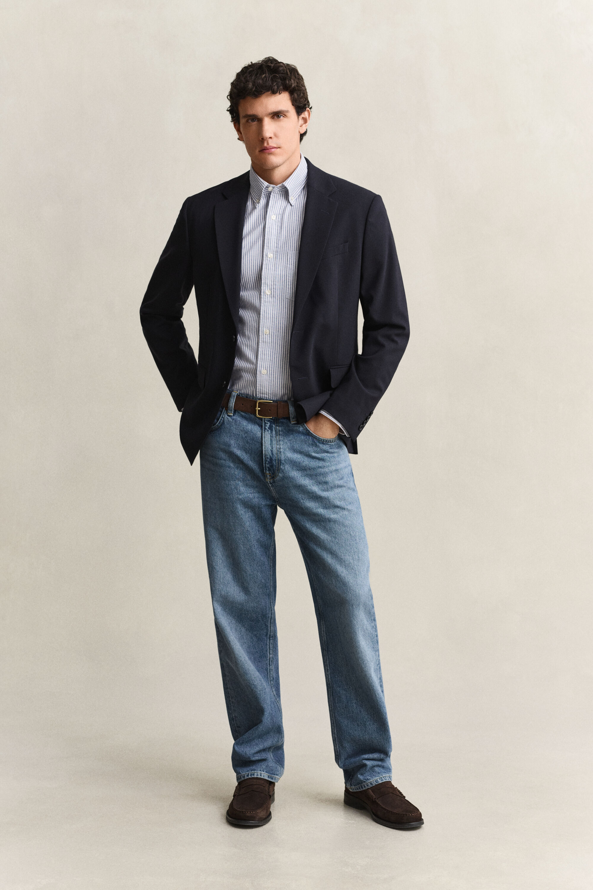 Camisa Oxford Regular Fit clásica de rayas