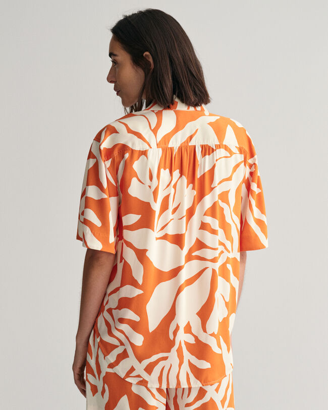 Camisa Relaxed Fit de manga corta Palm Print