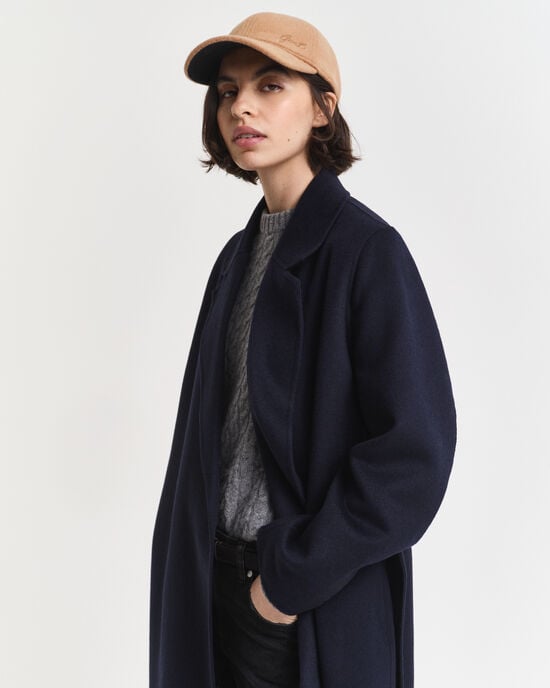 Gorra de lana melton con lustre