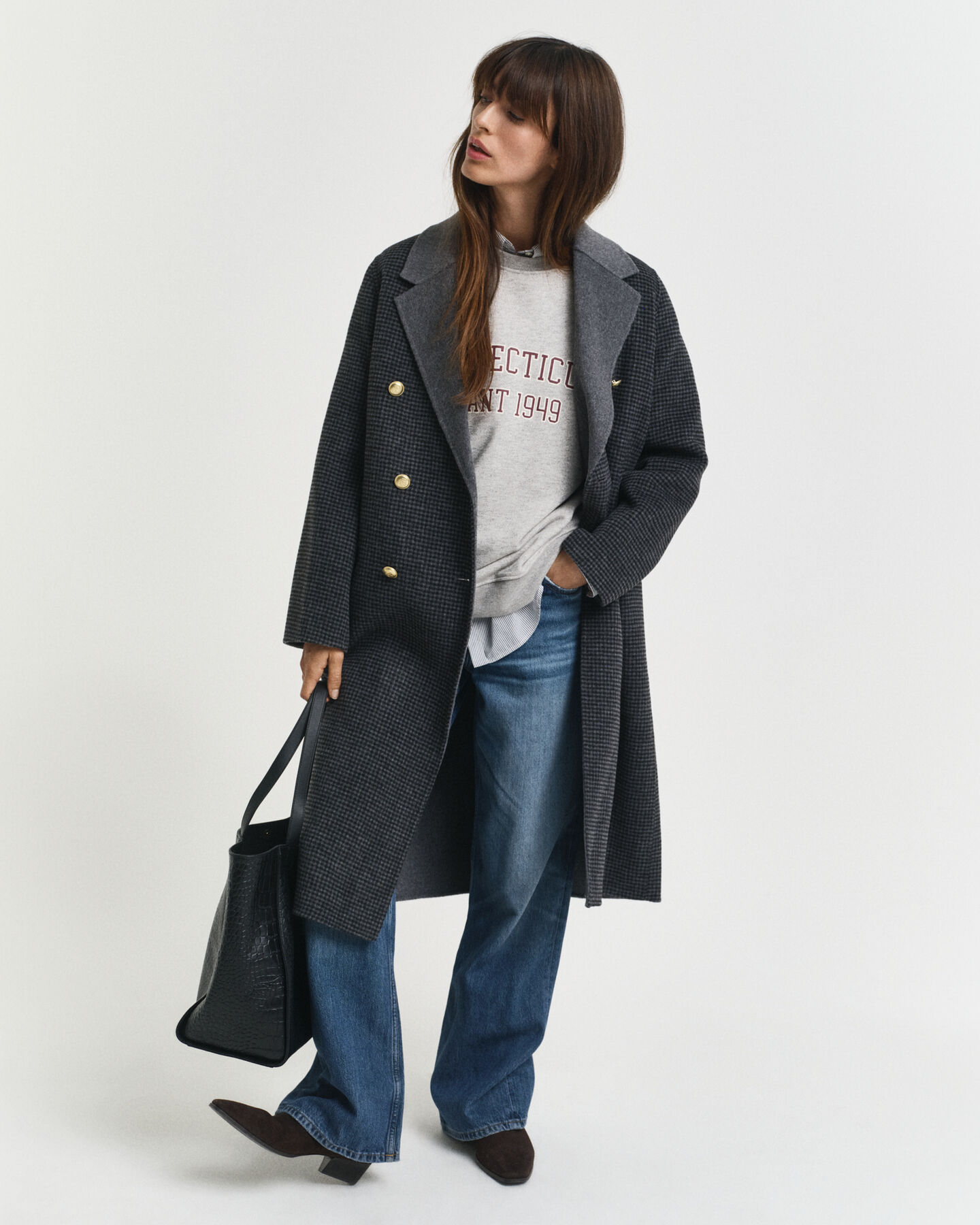 Sudadera de cuello redondo estampada