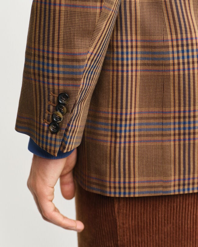 Americana Relaxed Fit de lana a cuadros