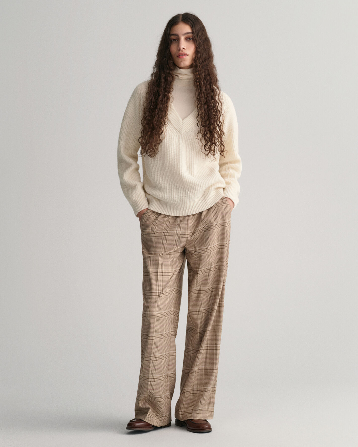 Pantalones Relaxed Fit Pull-On a cuadros