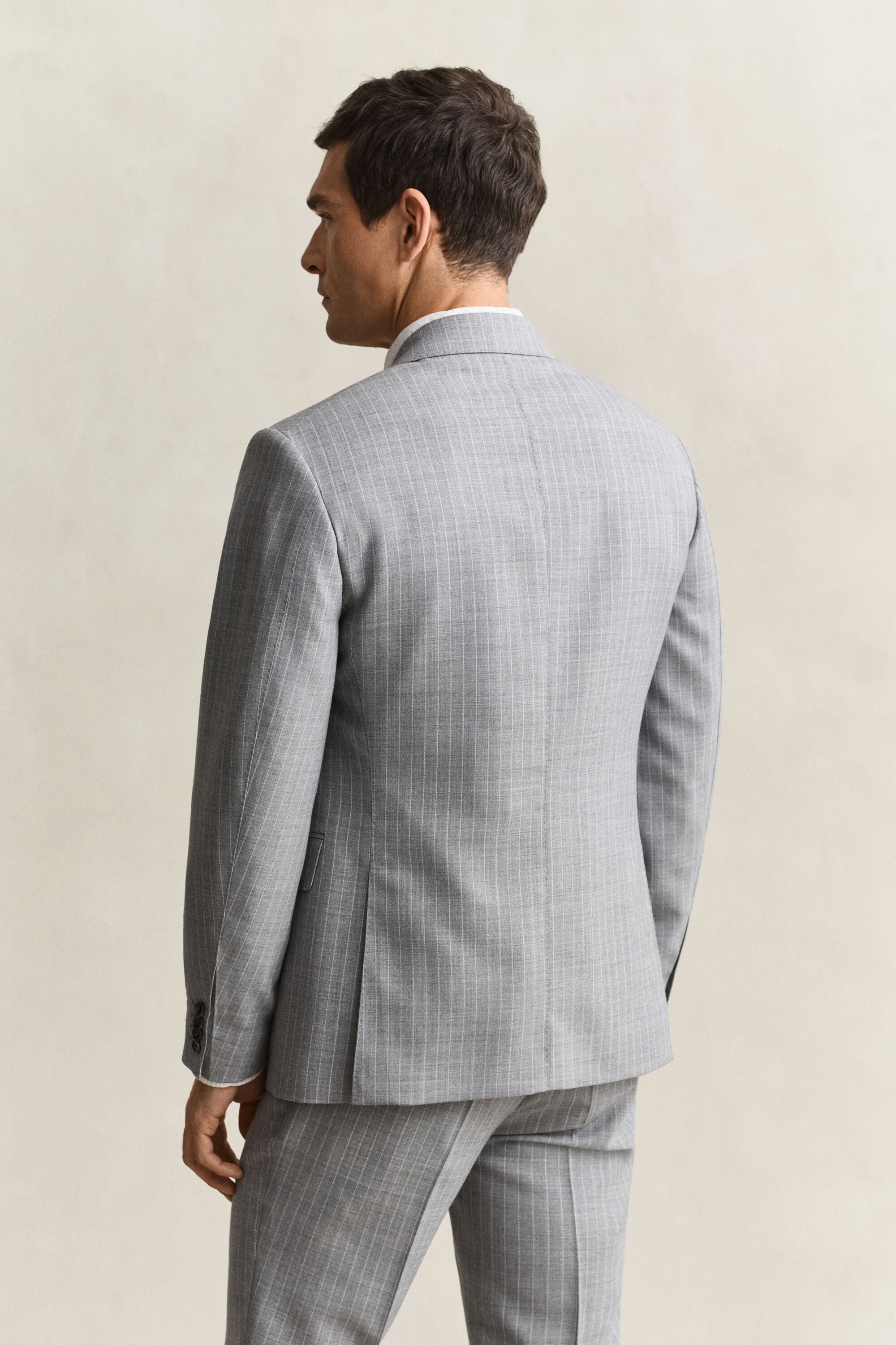 Chaqueta de traje de raya diplomática