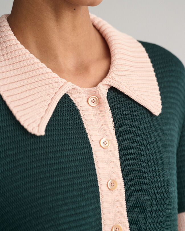 Minivestido tipo polo de punto