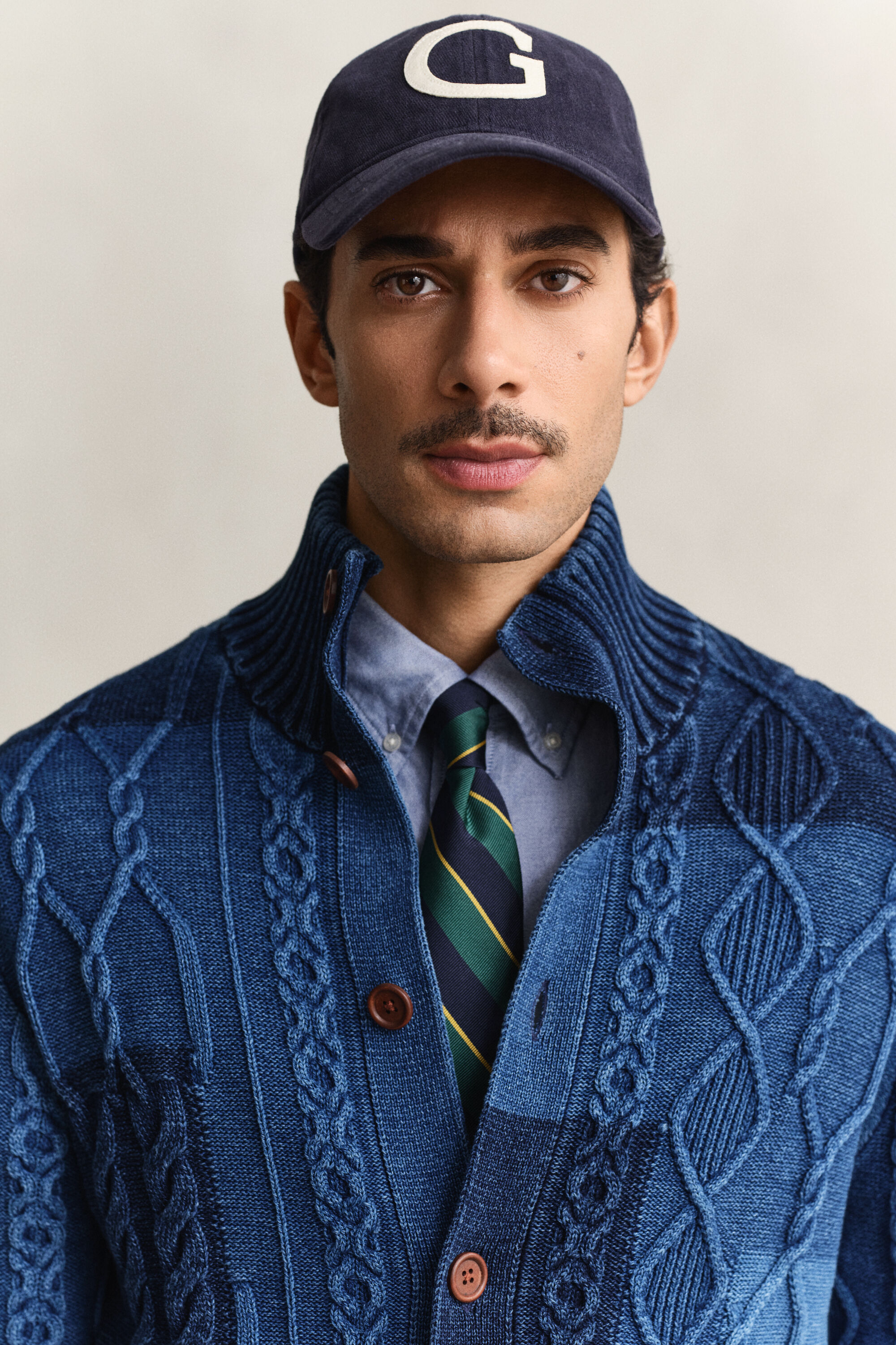 Cárdigan de punto de ochos Patchwork