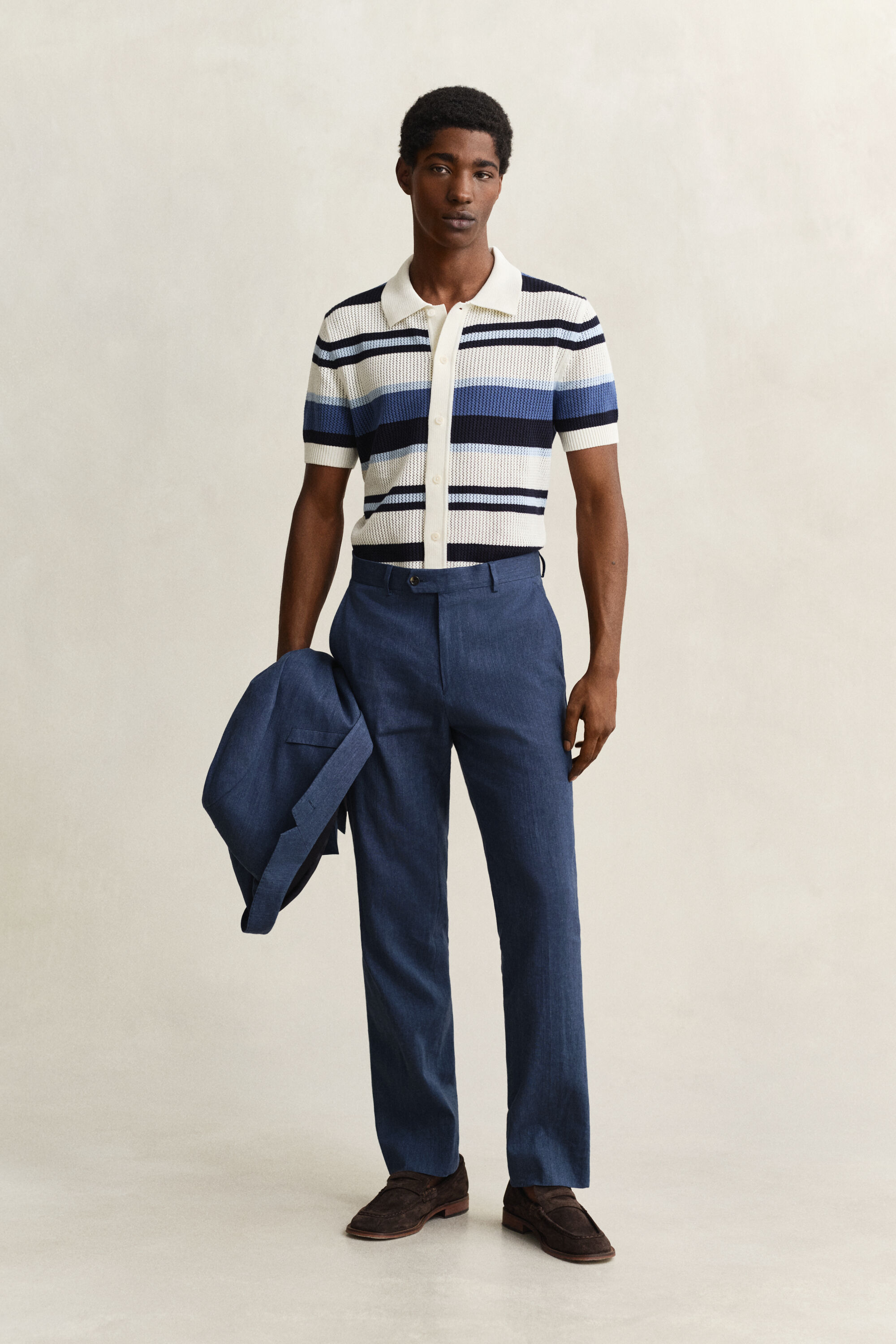 Pantalones de traje de mezcla de lino