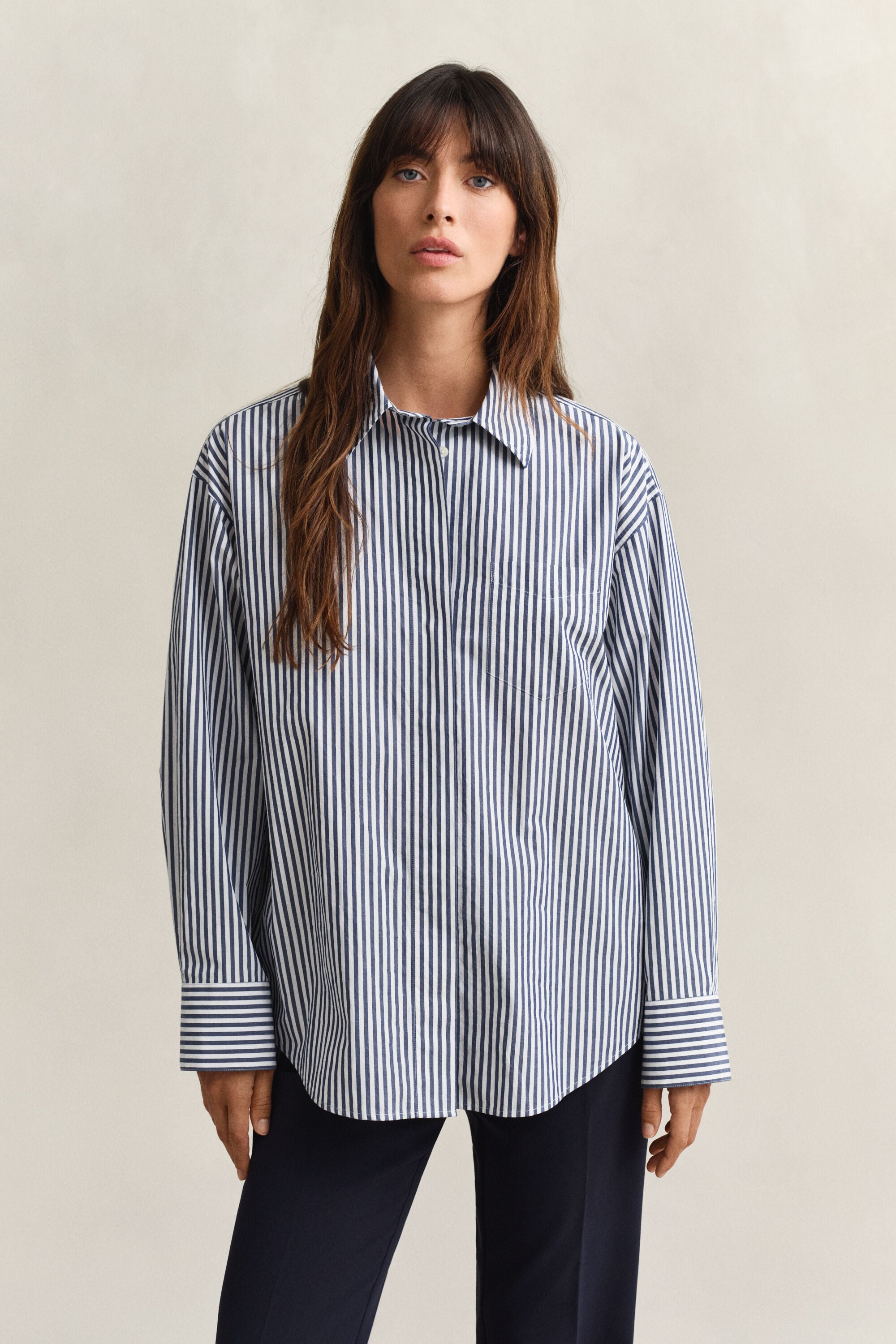 Camisa de popelina a rayas