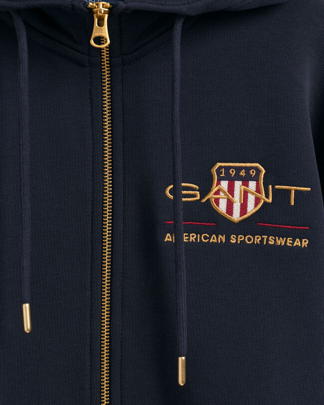 Sudadera con capucha y cremallera completa Archive Shield