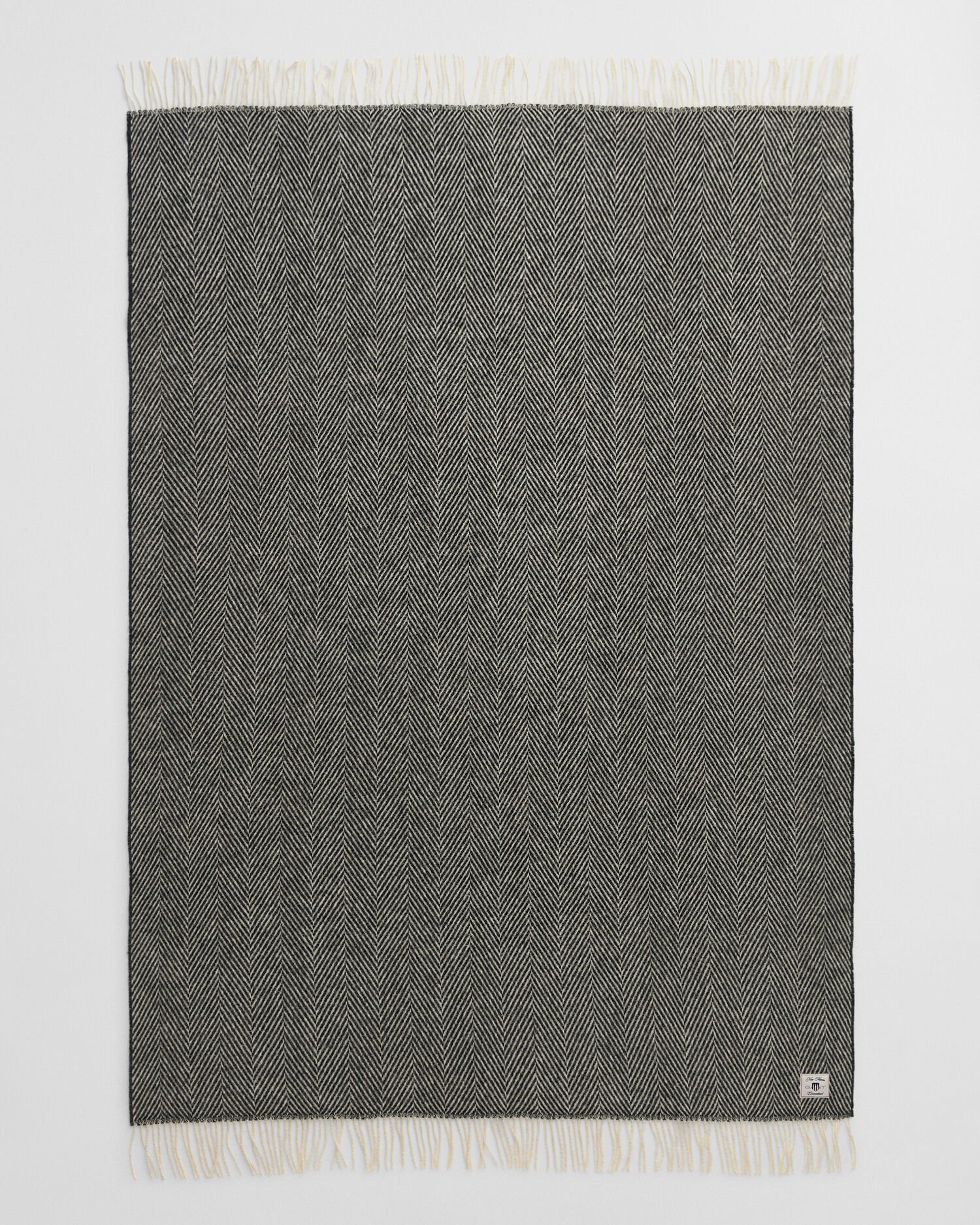 Colcha de lana con diseño de espiga