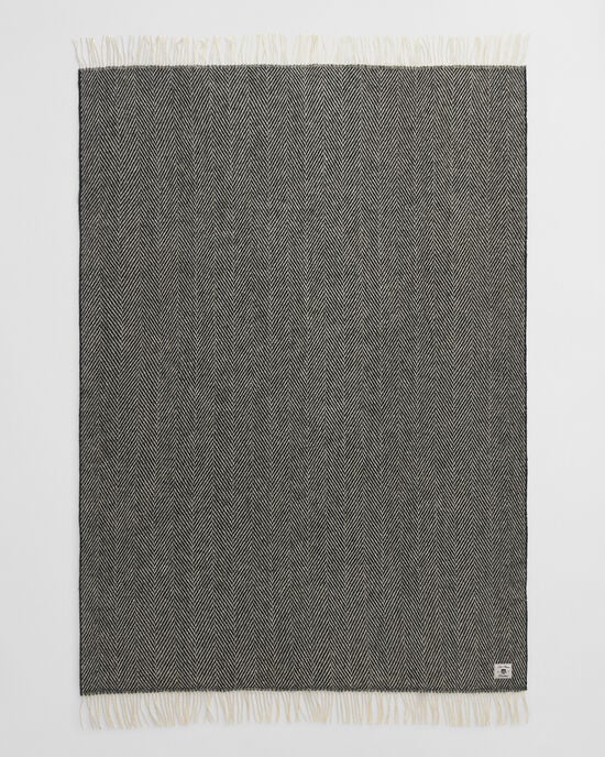 Colcha de lana con diseño de espiga