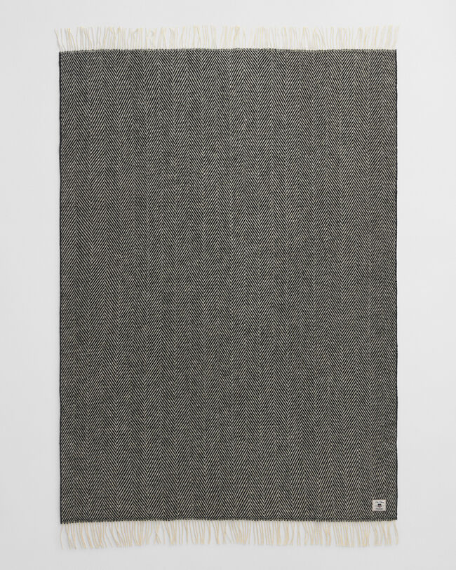 Colcha de lana con diseño de espiga