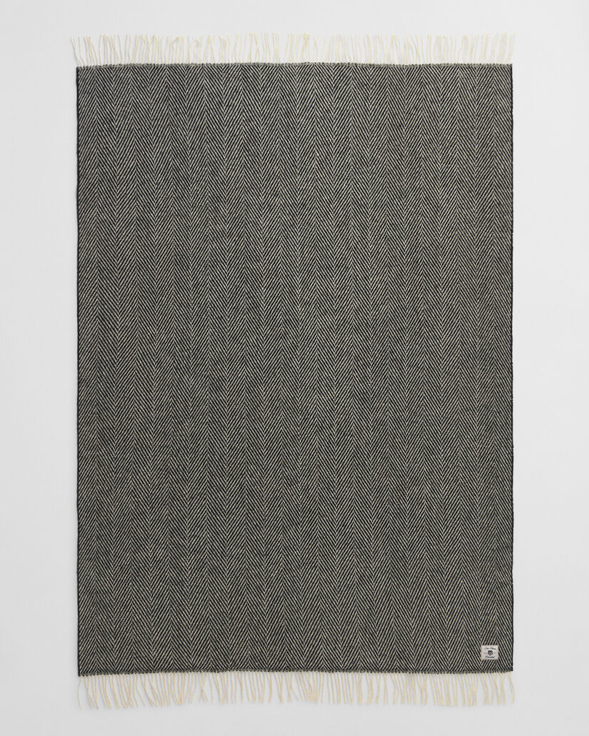 Colcha de lana con diseño de espiga