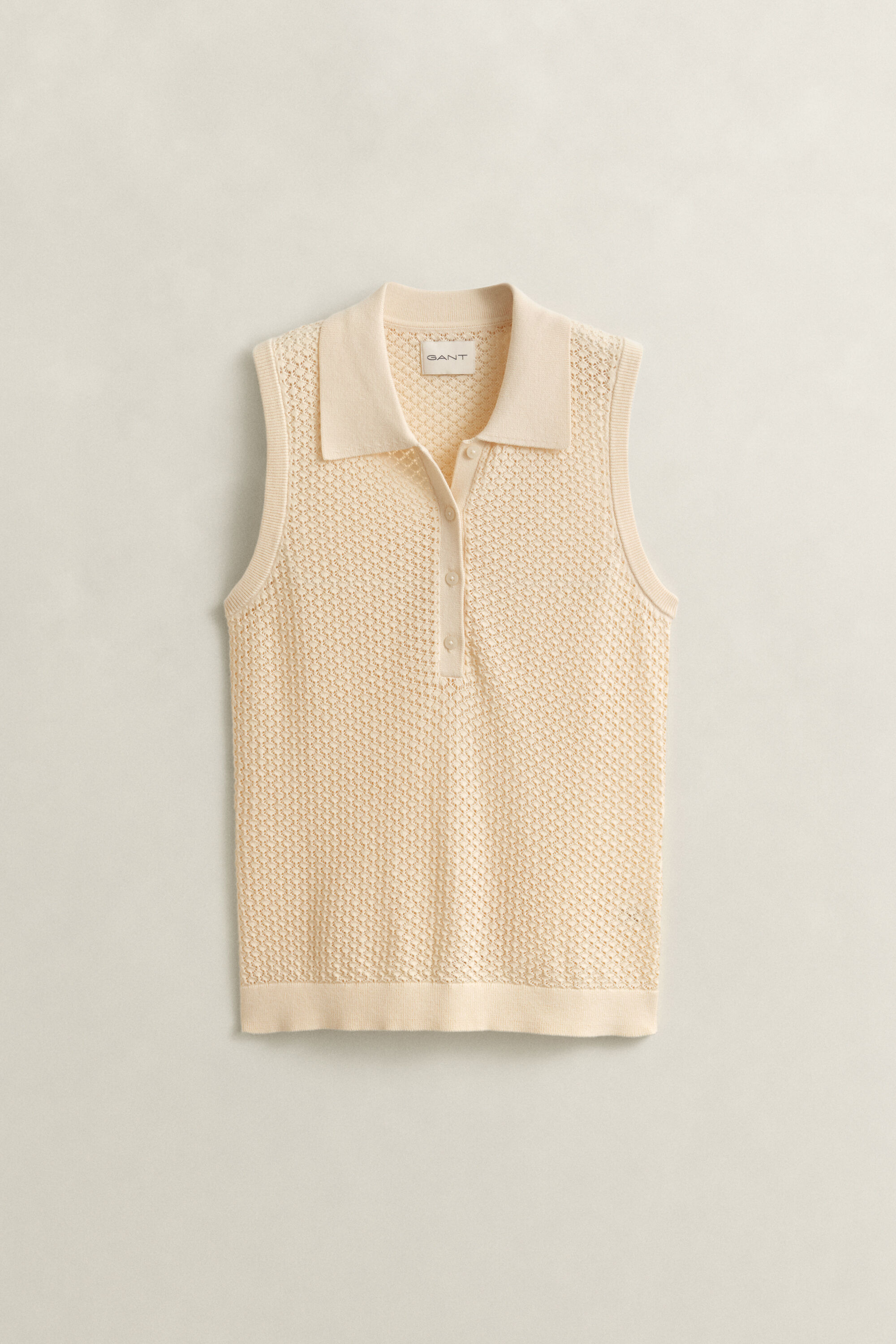 Top de punto calado sin mangas