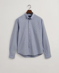 Camisa Slim Fit Dobby de lunares