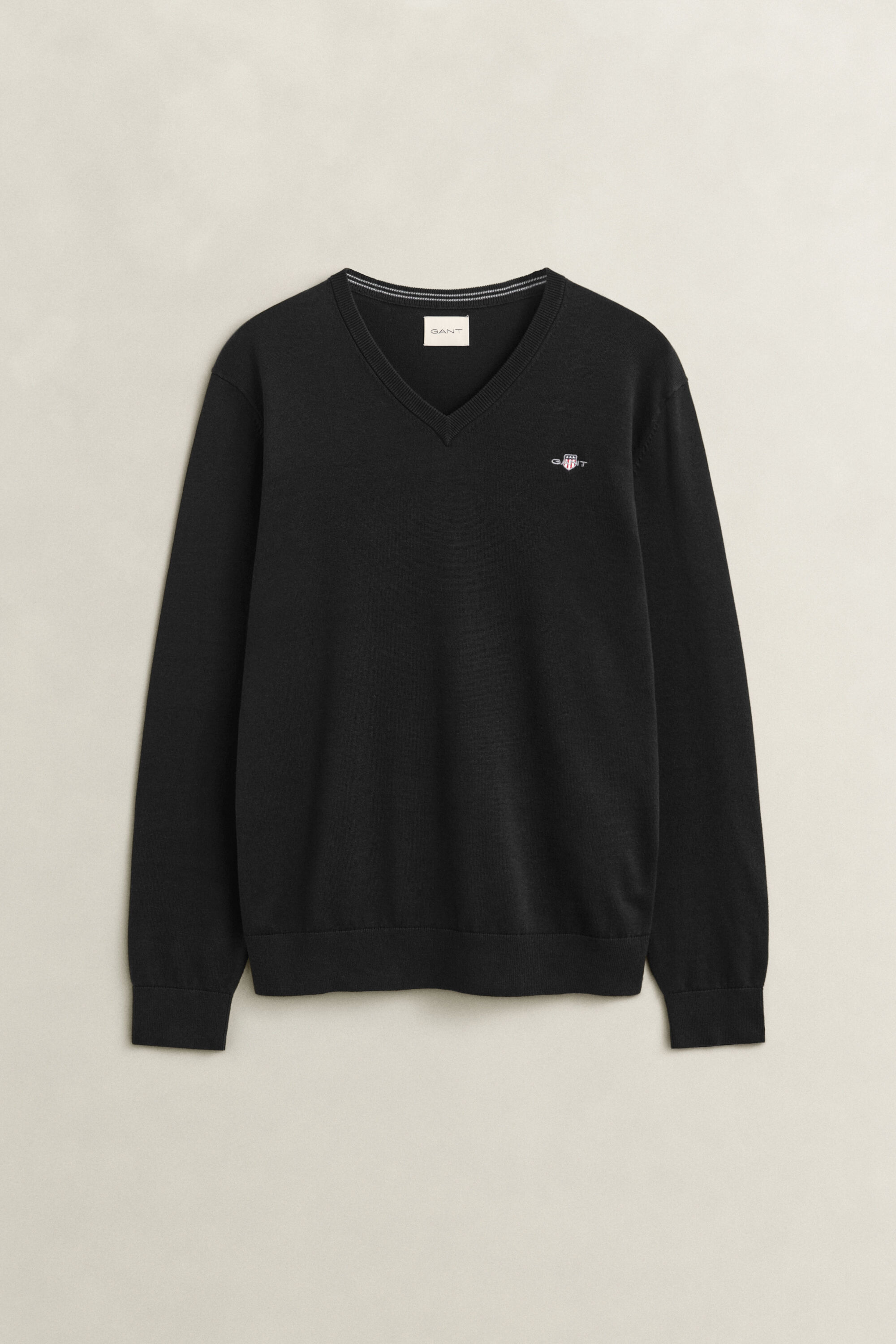 Jersey de algodón con cuello de pico