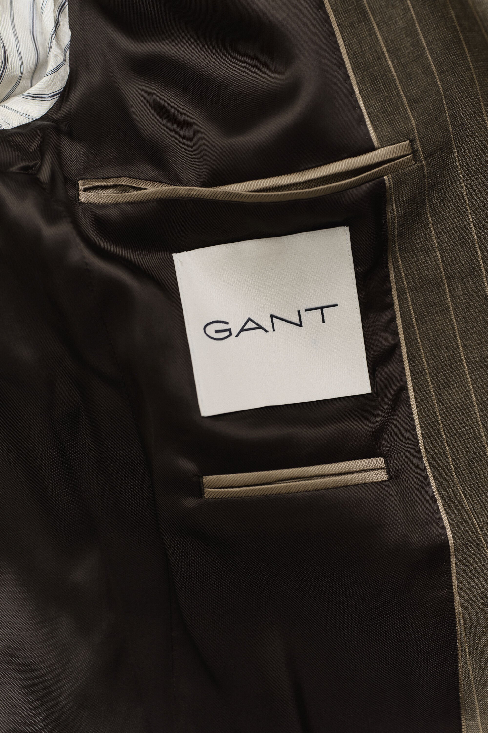 Chaqueta de traje de raya diplomática