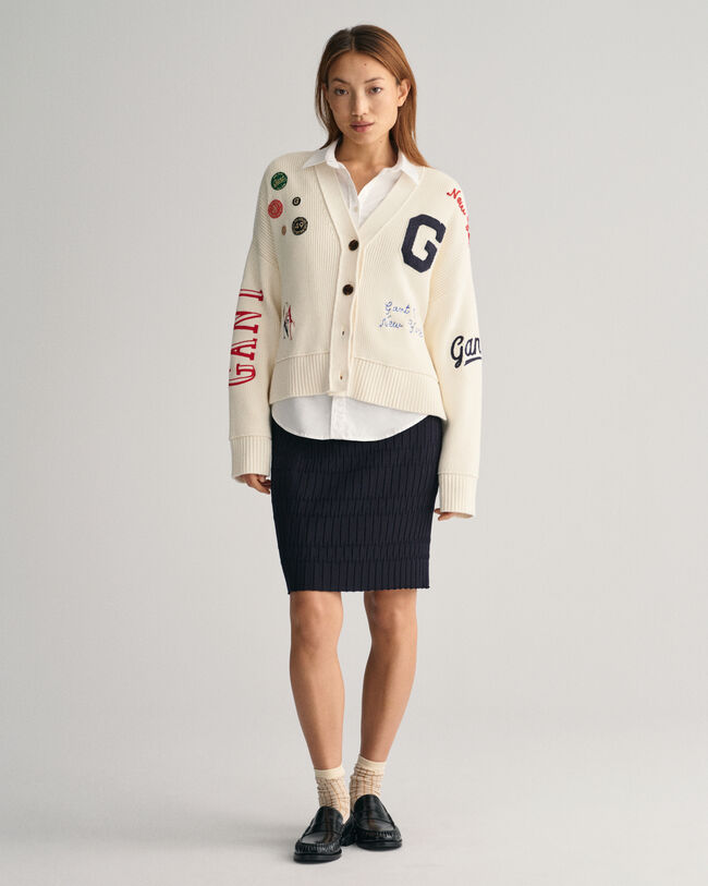 Falda de punto Textured